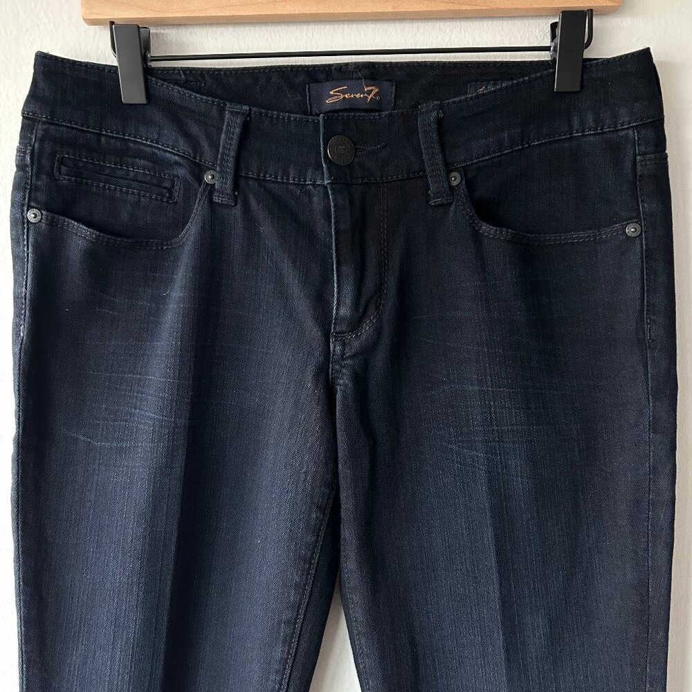 Seven7 Straight Leg Jeans Women 6 Embellished Blue Denim - Picture 2 of 9